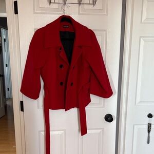 Express Red Double-Breasted Jacket